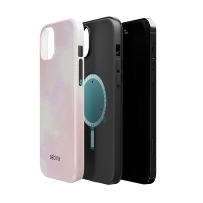 osbina | MagSafe compatible for iPhone | Pink Cotton Cloud Phone Case | Modern Muse Collection