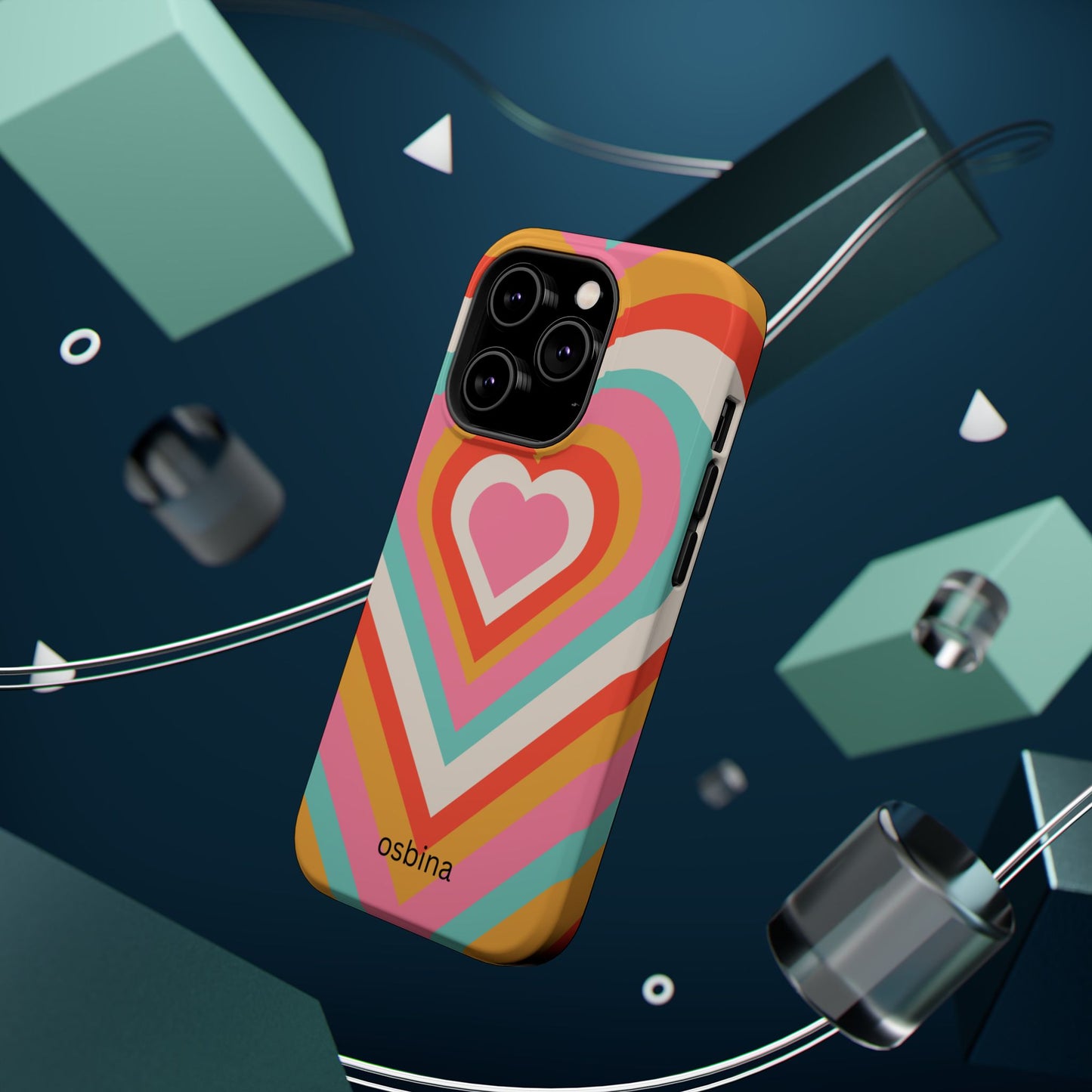 osbina | MagSafe compatible for iPhone | Heart Nouveau Phone Case | Modern Muse Collection