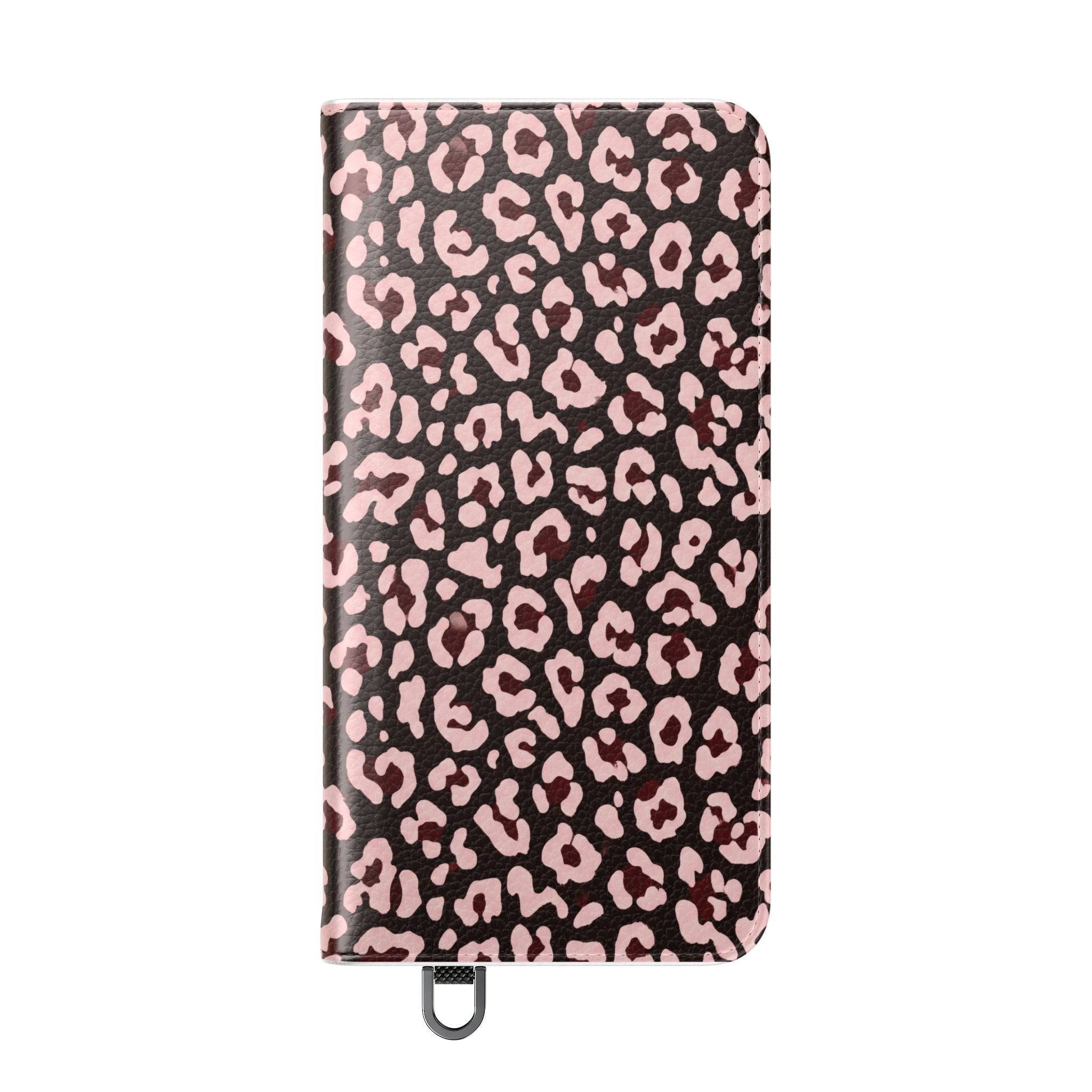 osbina | Wallet Flip Case for iPhone & Samsung | Chocolate Pink Leopard