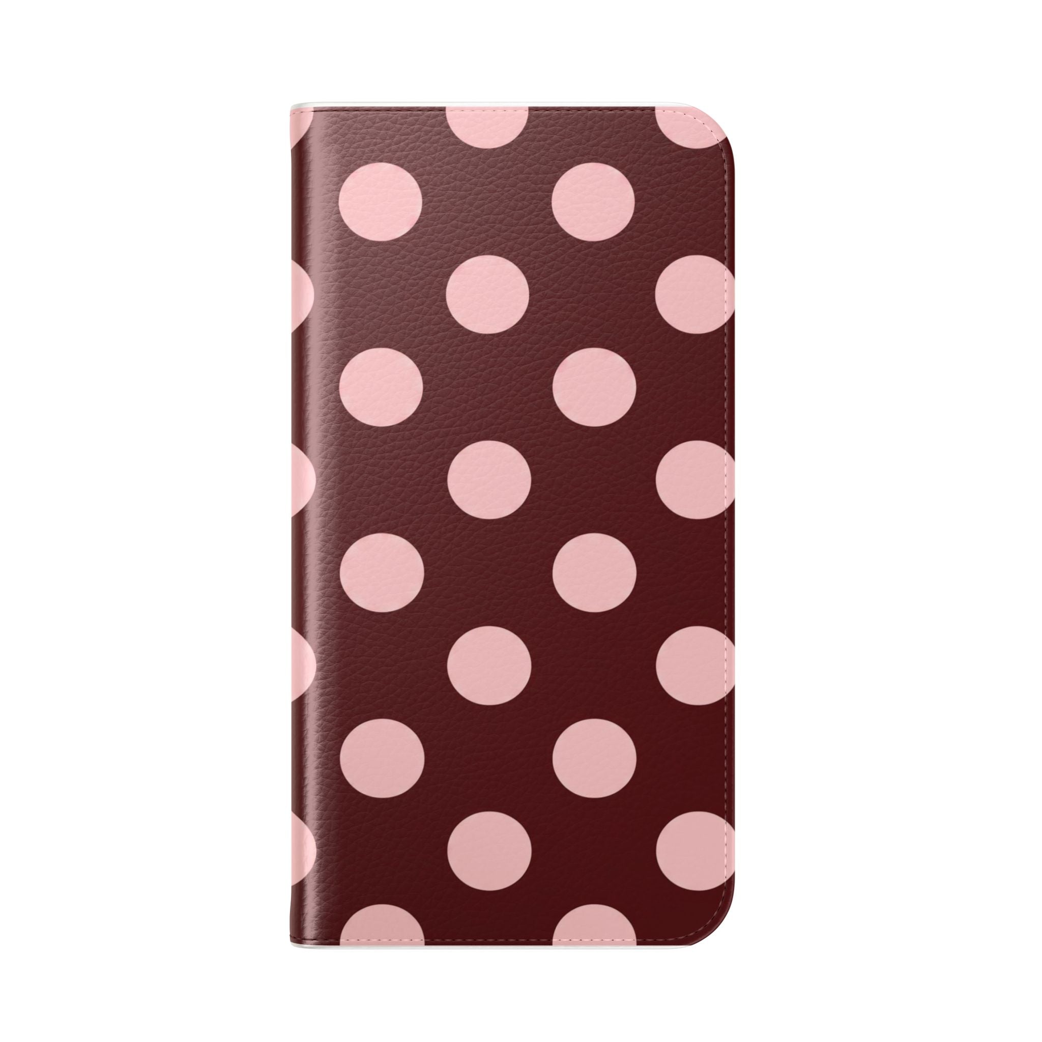 osbina | Wallet Flip Case for iPhone & Samsung | Oxblood Dot