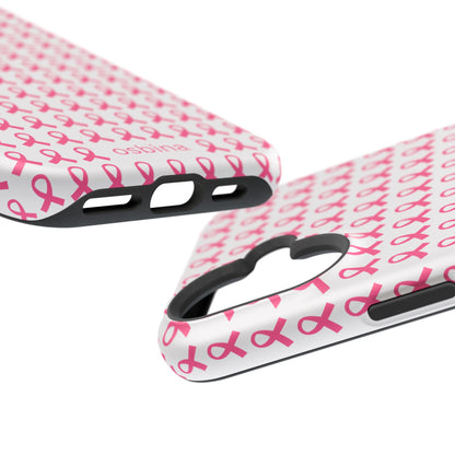 osbina |  MagSafe compatible for iPhone | Limited Edition The Side By Side Pink Ribbons Case in Light Pink + Soft Pink + Hot Pink | The Pink October Collection | Inspired By