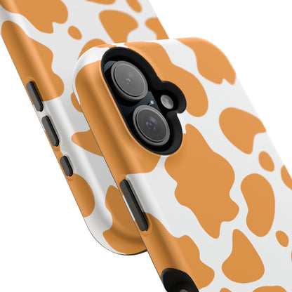 osbina | MagSafe Compatible for iPhone | Holy Cow, It’s Chic — The Orange Cow Print Case | The Season Collective