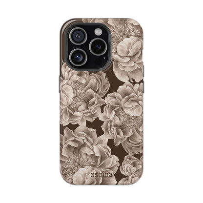 osbina | MagSafe for iPhone | Peony Espresso Designer Case