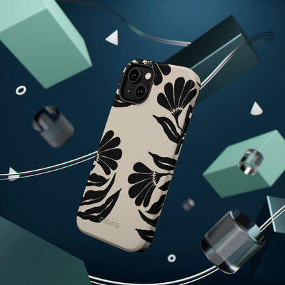 osbina | MagSafe compatible for iPhone | Obsidian Bloom Flower Phone Case | Modern Muse Collection