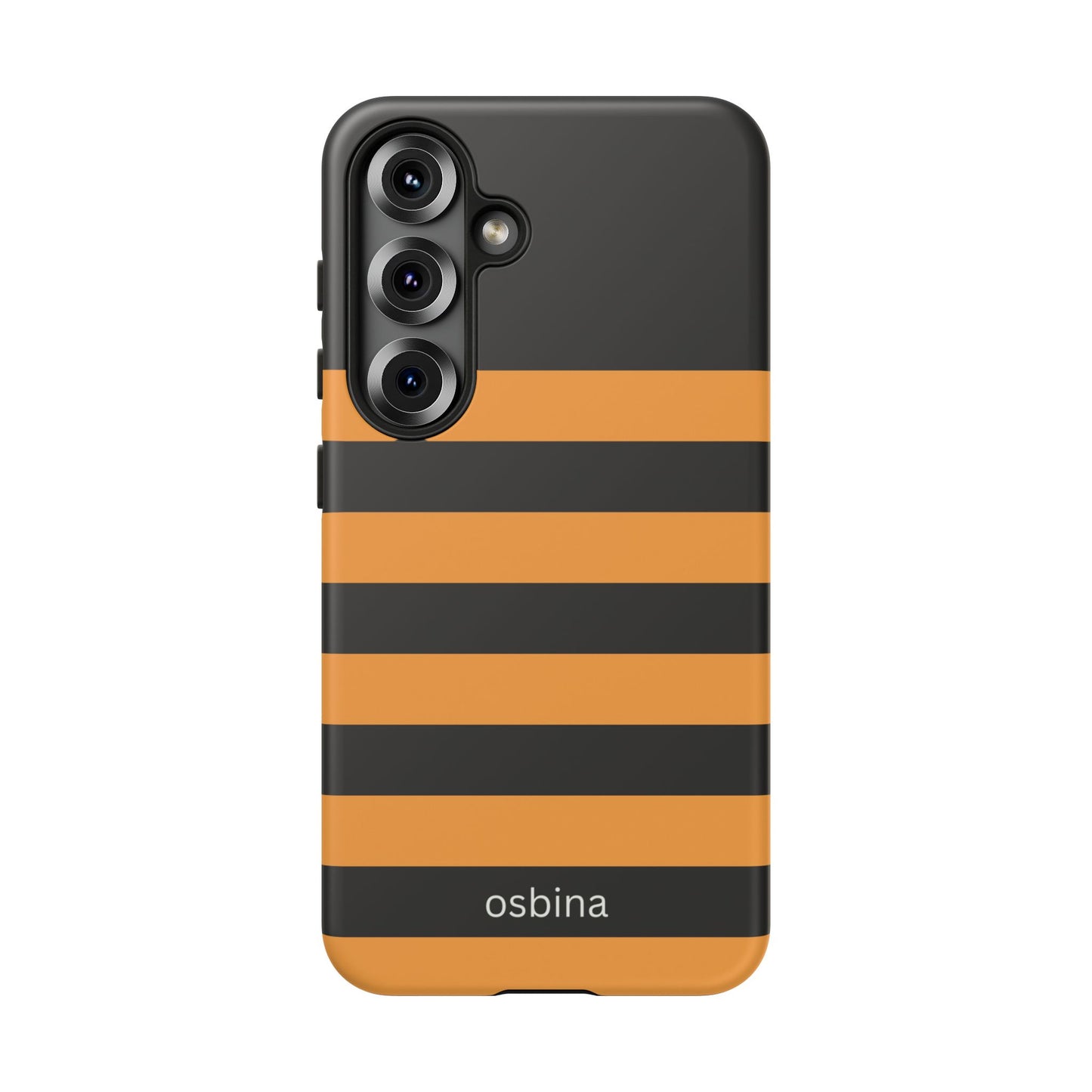 osbina | The Horizon Stripe Case in Black + Orange | The Season Collective
