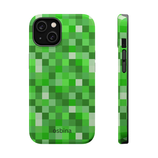 osbina | MagSafe compatible for iPhone | Mosaic Viridis Phone Case | Color Edit Collection
