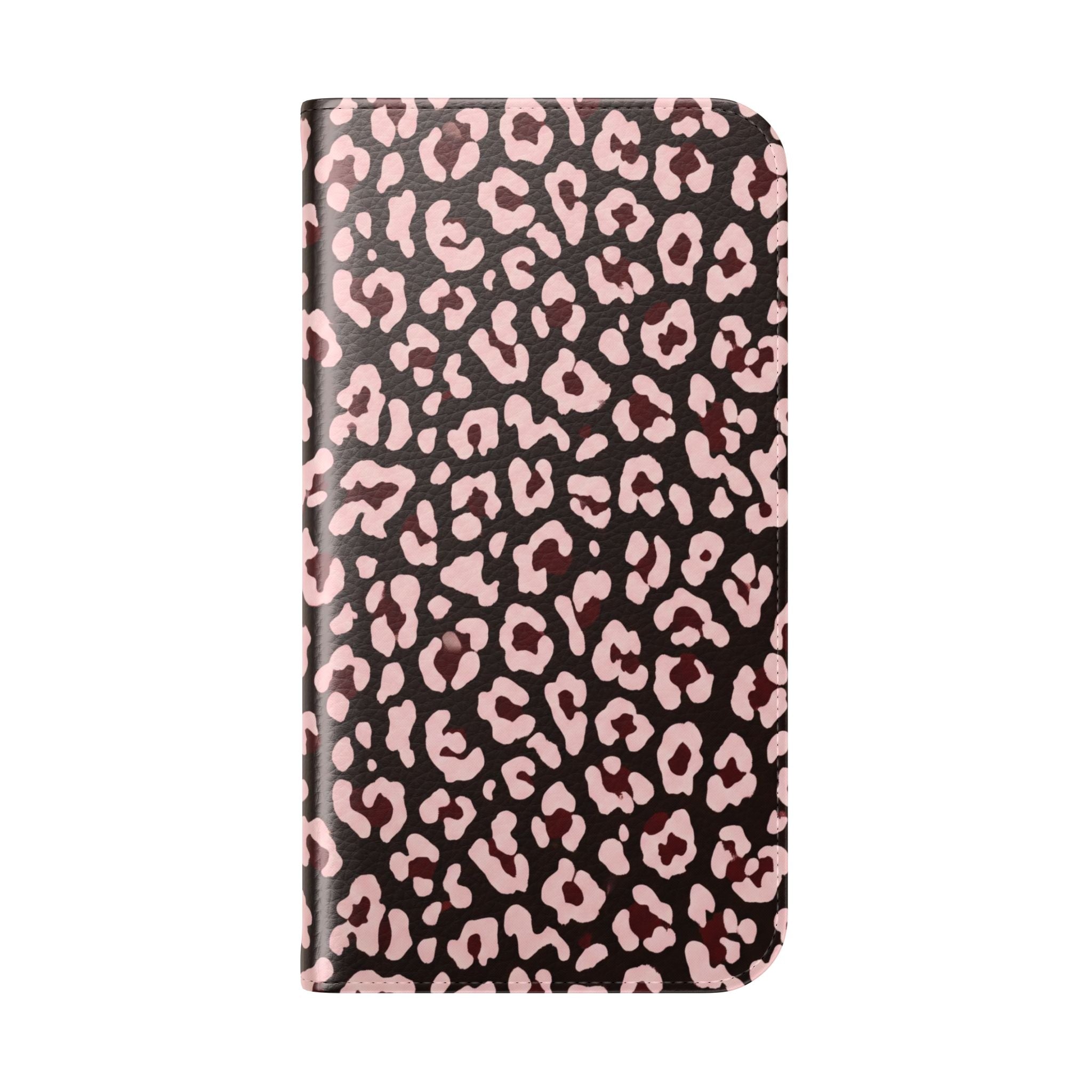 osbina | Wallet Flip Case for iPhone & Samsung | Chocolate Pink Leopard