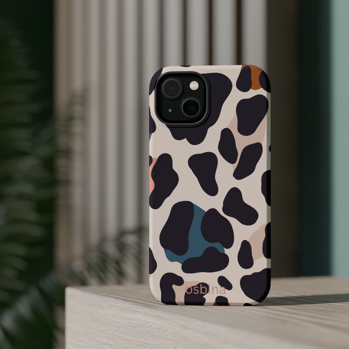 osbina | MagSafe compatible for iPhone | Leopard Luxe Color Pop Leopard Print Phone Case | Modern Muse Collection