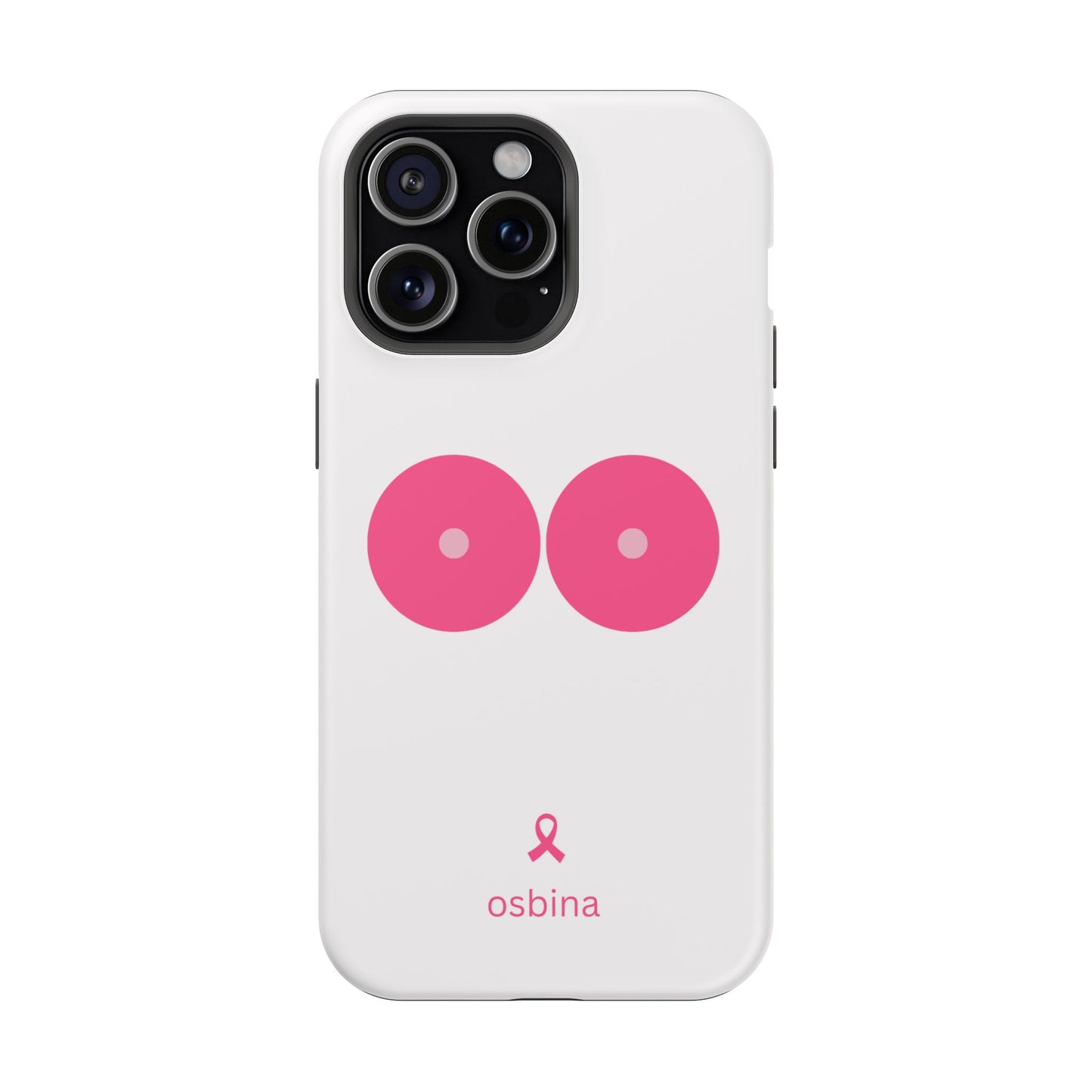 osbina |  MagSafe compatible for iPhone | Limited Edition The Check Your Tatas Case in Light Pink + Soft Pink + Hot Pink | The Pink October Collection | Inspired By