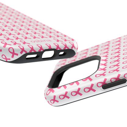 osbina |  MagSafe compatible for iPhone | Limited Edition The Side By Side Pink Ribbons Case in Light Pink + Soft Pink + Hot Pink | The Pink October Collection | Inspired By