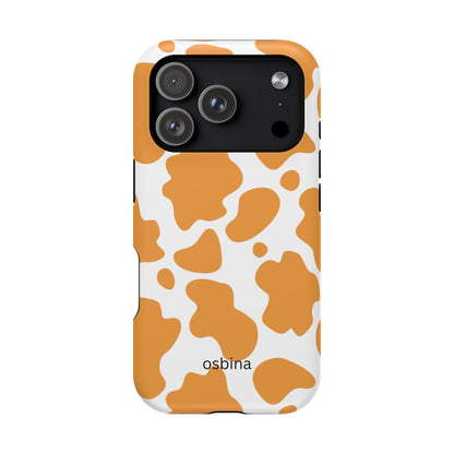 osbina | MagSafe Compatible for iPhone | Holy Cow, It’s Chic — The Orange Cow Print Case | The Season Collective