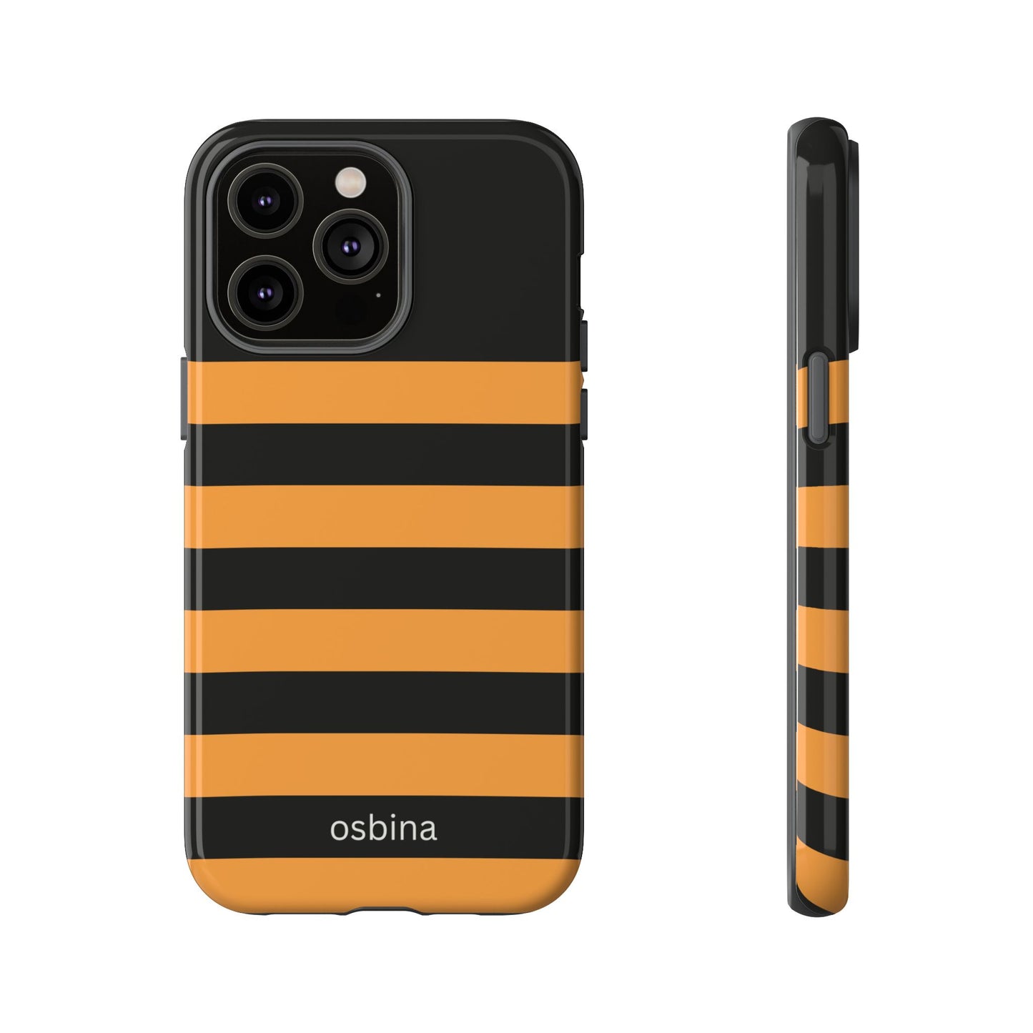 osbina | The Horizon Stripe Case in Black + Orange | The Season Collective