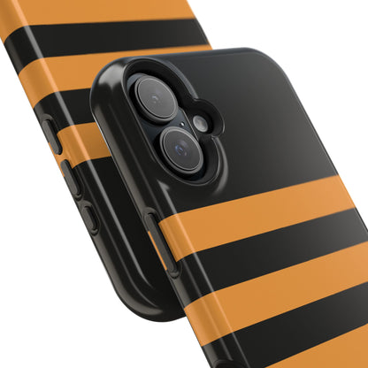 osbina | MagSafe Compatible for iPhone | The Horizon Stripe Case in Black + Orange | The Season Collective