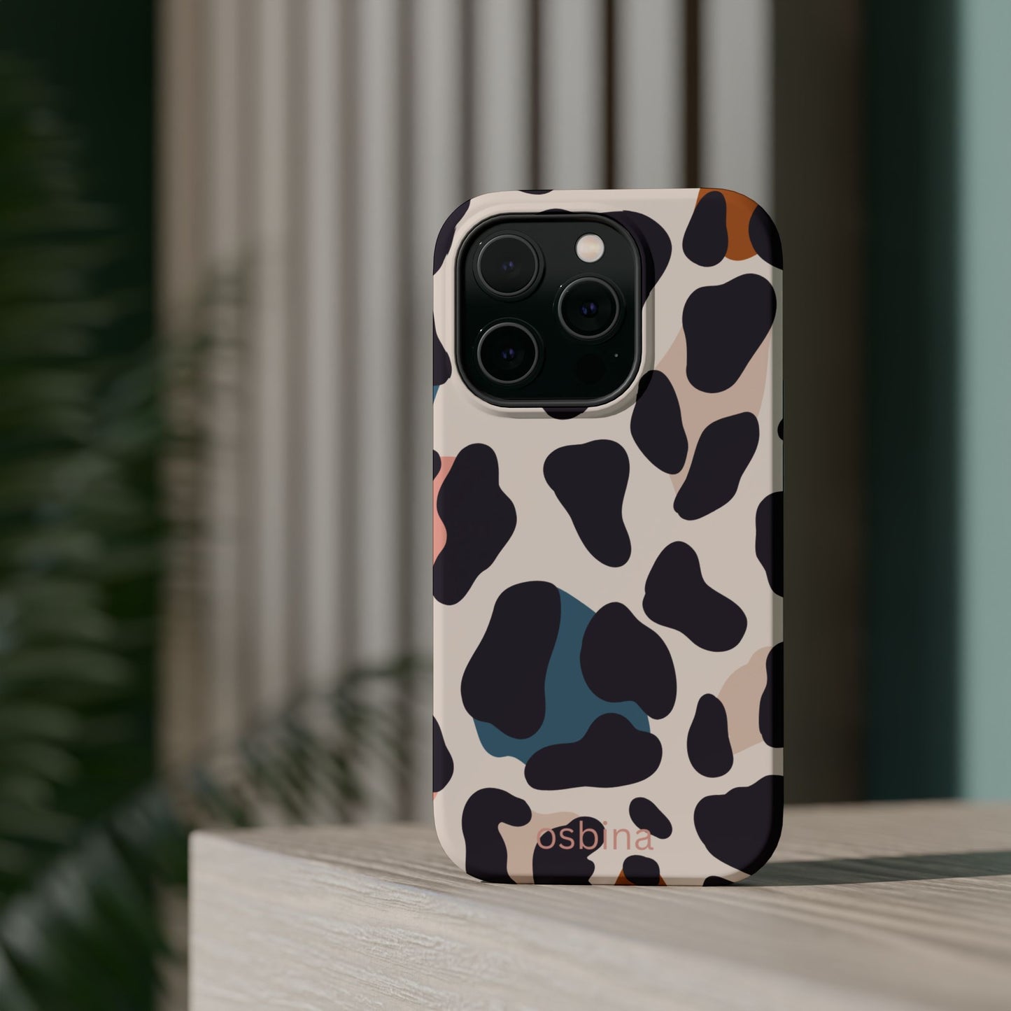 osbina | MagSafe compatible for iPhone | Leopard Luxe Color Pop Leopard Print Phone Case | Modern Muse Collection