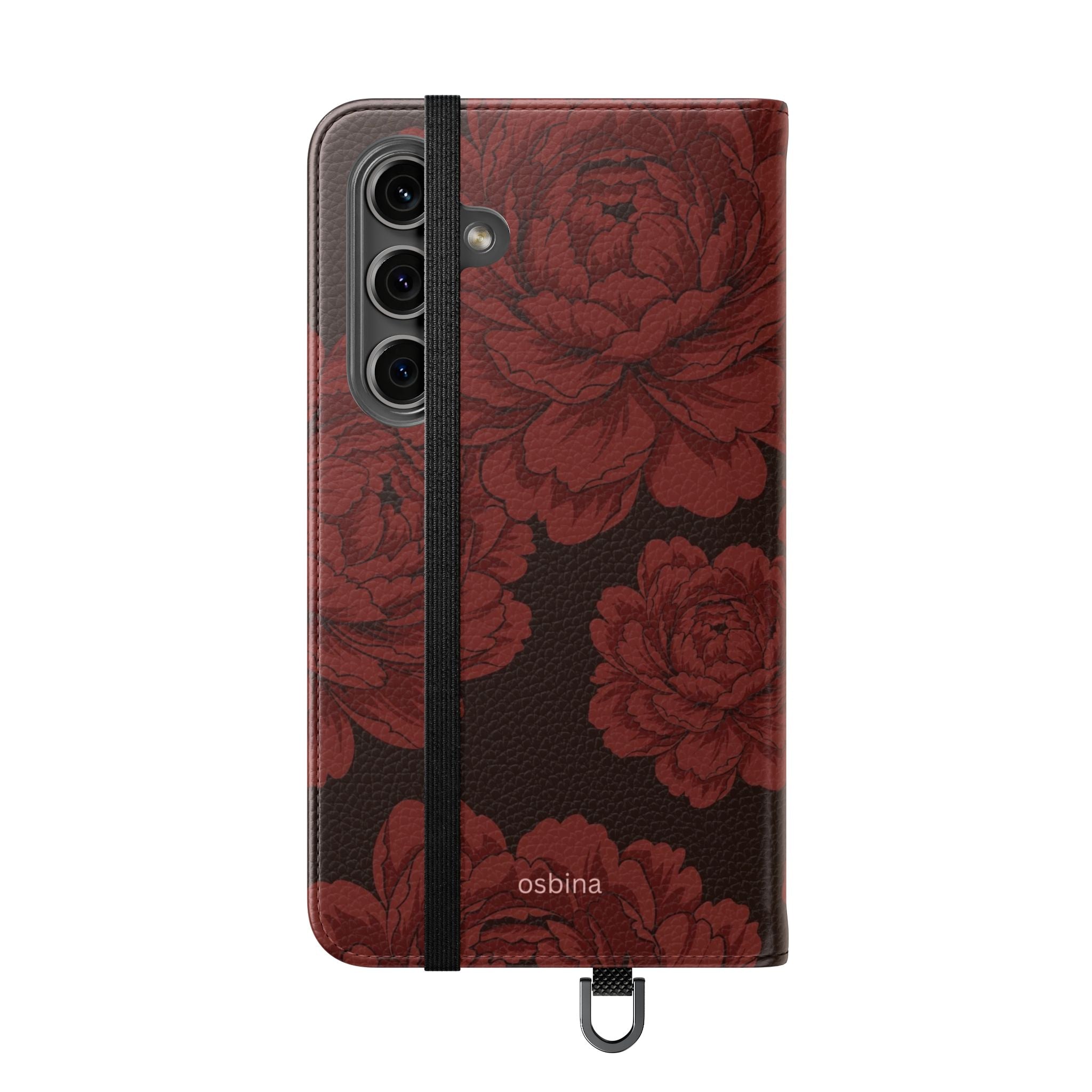 osbina | Wallet Flip Case for iPhone & Samsung | Oxblood Peony