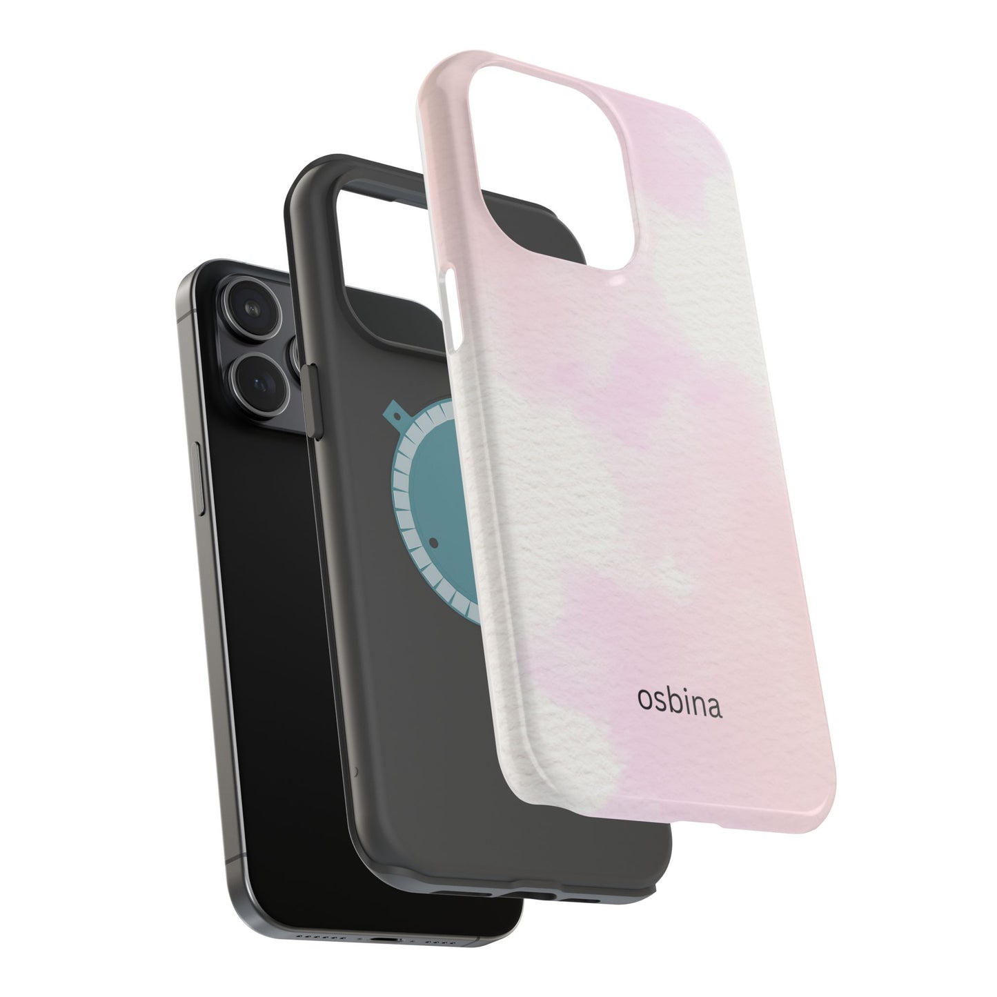 osbina | MagSafe compatible for iPhone | Pink Cotton Cloud Phone Case | Modern Muse Collection