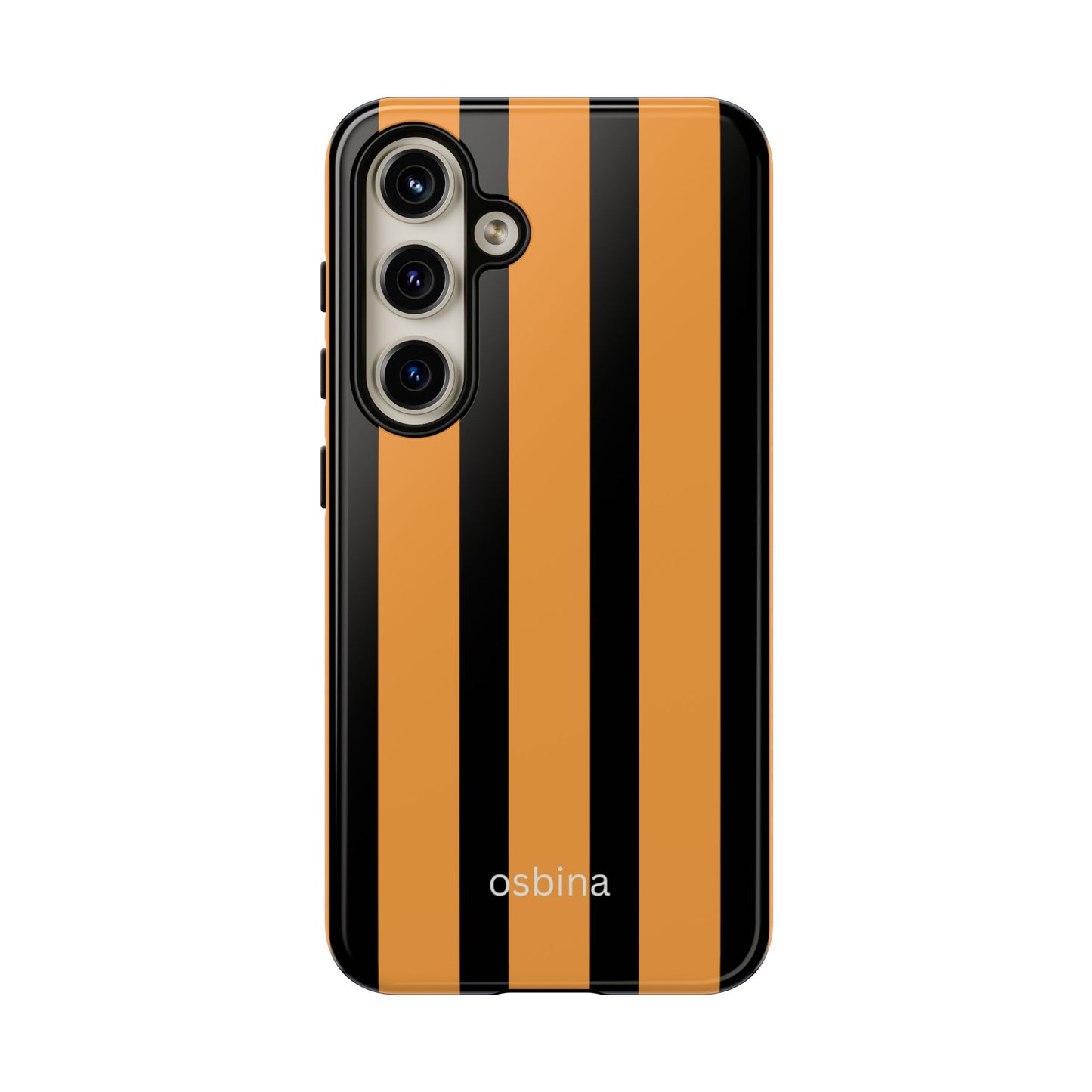 osbina | The Statement Stripe Case in Black + Orange | The Season Collective