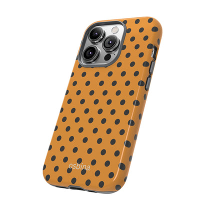 osbina | Spot On Chic — The Orange + Black Polka Dot Case | The Season Collective
