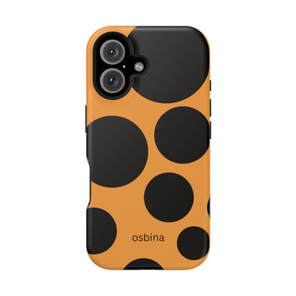 osbina | MagSafe Compatible for iPhone | The Bubble Statement Case in Orange + Black | The Season Collective