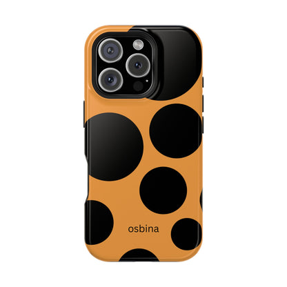 osbina | MagSafe Compatible for iPhone | The Bubble Statement Case in Orange + Black | The Season Collective