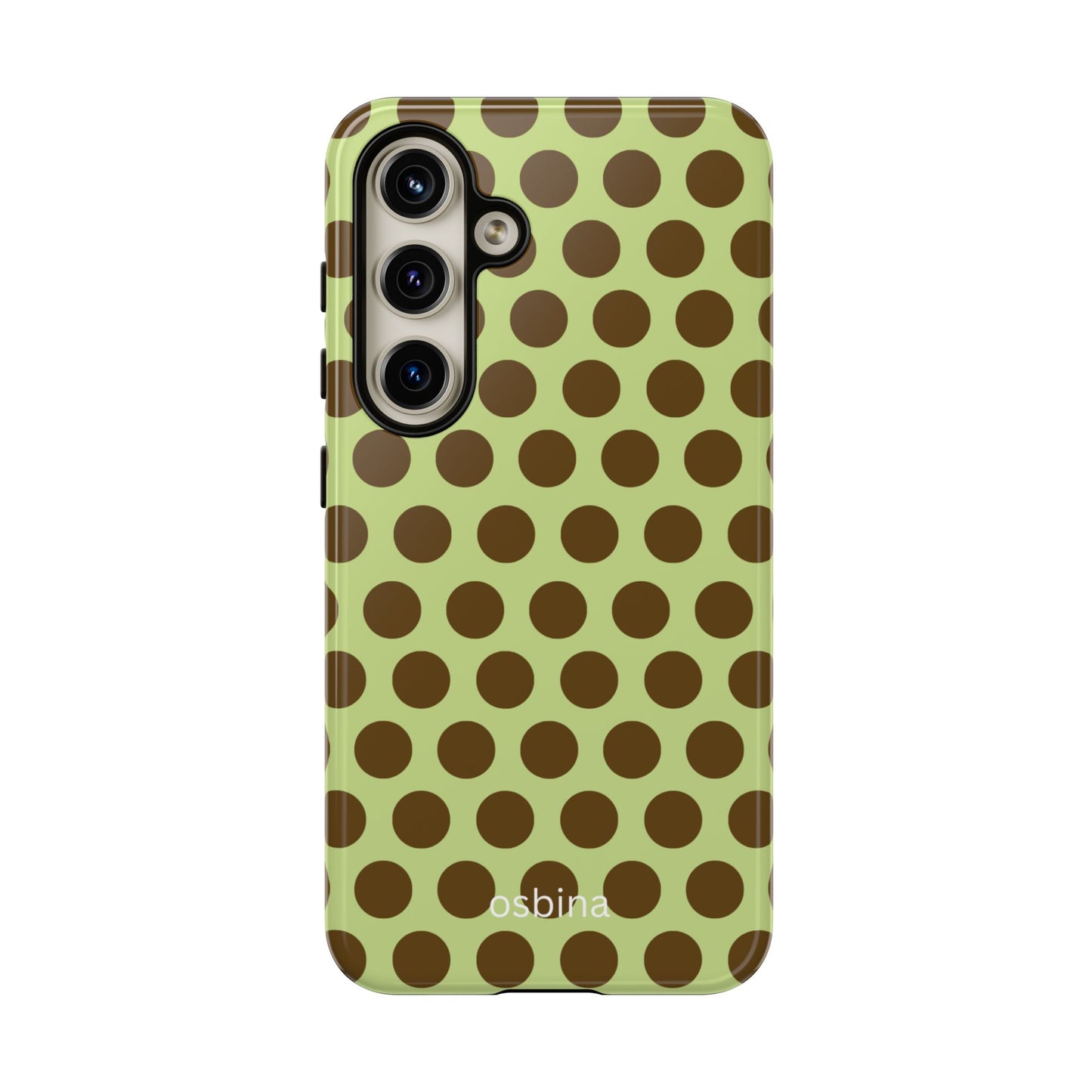 osbina | Chartreuse Cocoa Dots Designer Case