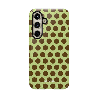 osbina | Chartreuse Cocoa Dots Designer Case