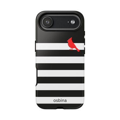 osbina | Redbird Edition Thinking of You Phone Case Black & White Stripe | Inspired By Collection