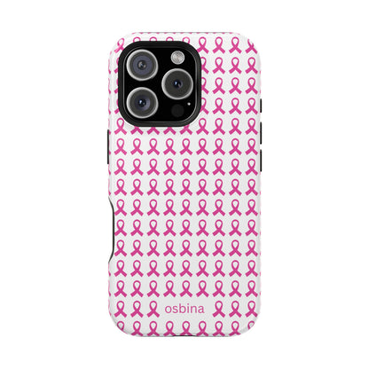 YAYOU MagSafe | Side by Side Pink Ribbon Designer Case | osbina