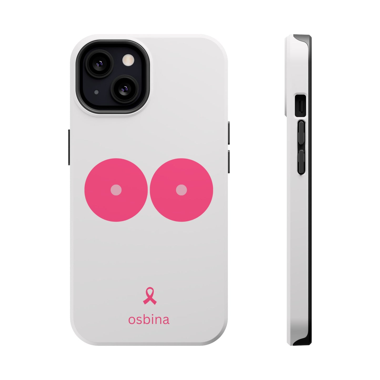 osbina |  MagSafe compatible for iPhone | Limited Edition The Check Your Tatas Case in Light Pink + Soft Pink + Hot Pink | The Pink October Collection | Inspired By