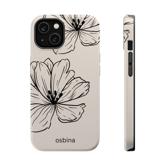 osbina | MagSafe compatible for iPhone | Poppy Whisper Phone Case | Modern Muse Collection