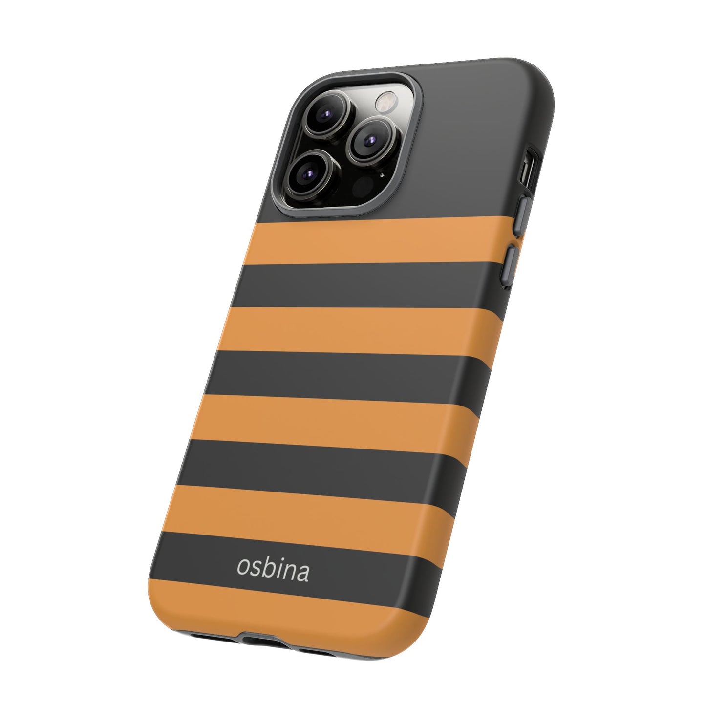 osbina | The Horizon Stripe Case in Black + Orange | The Season Collective