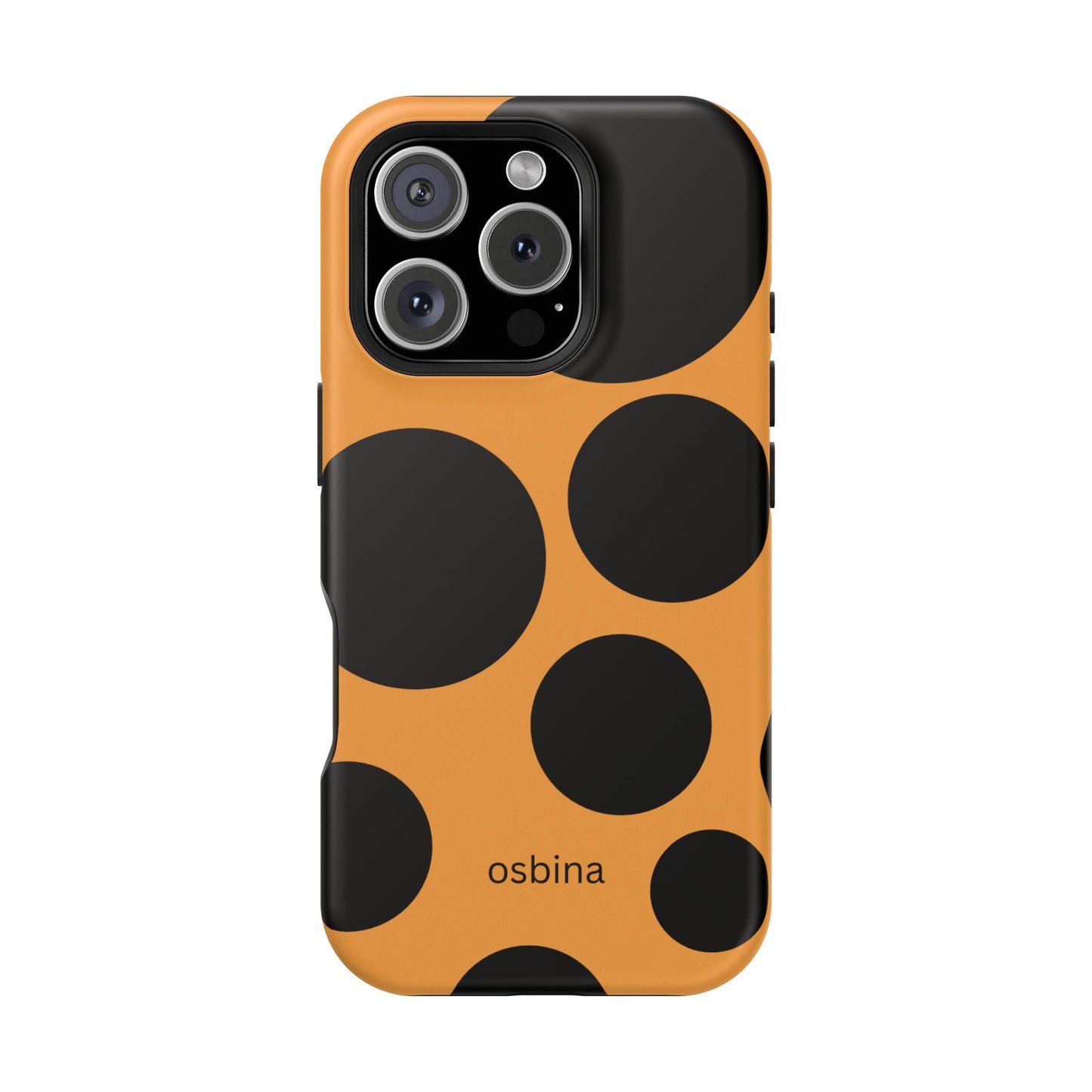 osbina | MagSafe Compatible for iPhone | The Bubble Statement Case in Orange + Black | The Season Collective