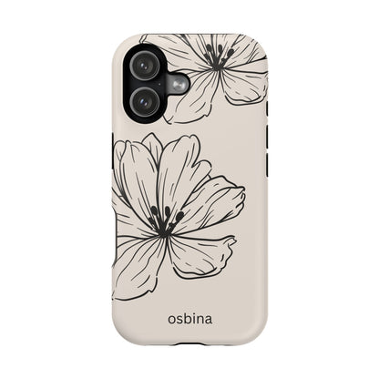 osbina | MagSafe compatible for iPhone | Poppy Whisper Phone Case | Modern Muse Collection