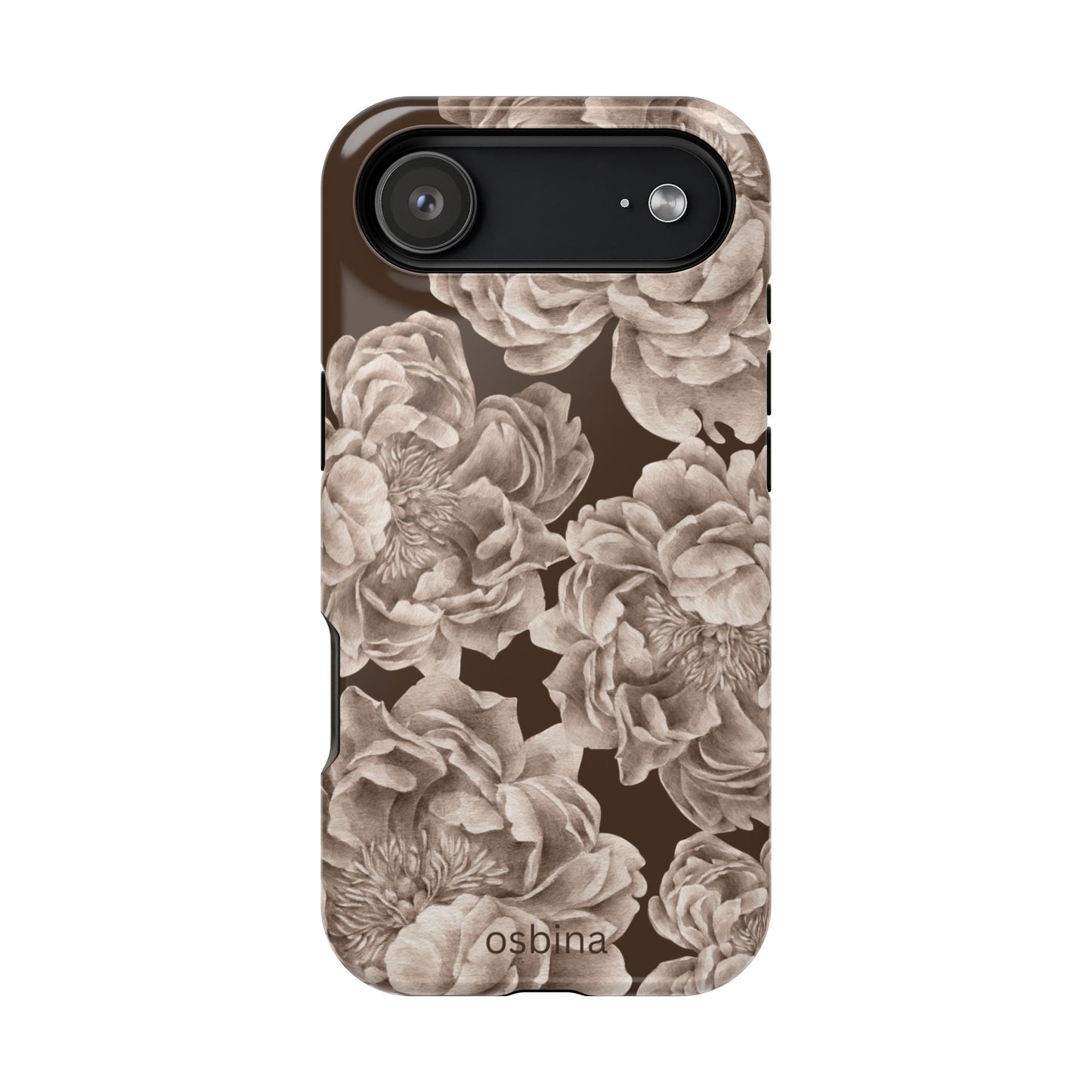 osbina | MagSafe for iPhone | Peony Espresso Designer Case