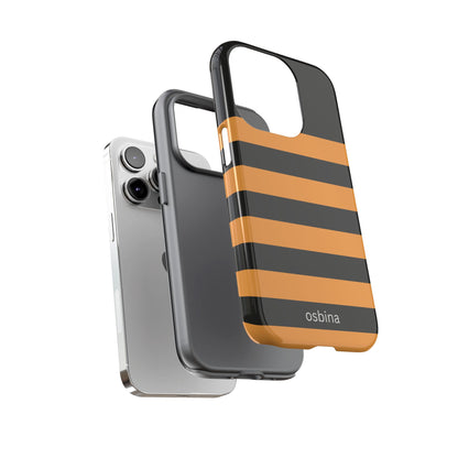 osbina | The Horizon Stripe Case in Black + Orange | The Season Collective