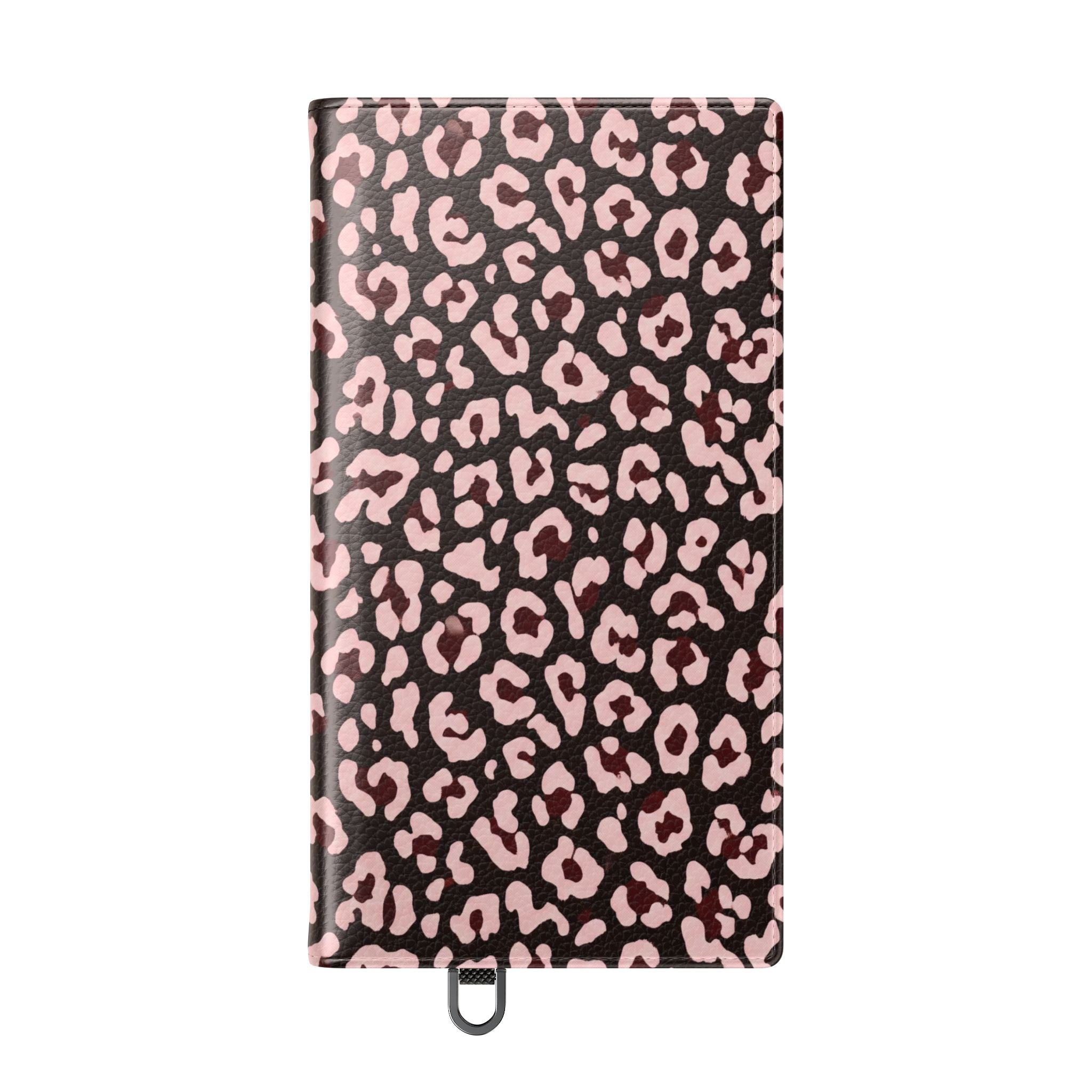 osbina | Wallet Flip Case for iPhone & Samsung | Chocolate Pink Leopard