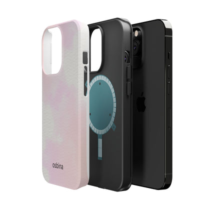 osbina | MagSafe compatible for iPhone | Pink Cotton Cloud Phone Case | Modern Muse Collection