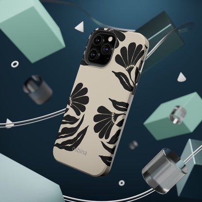 osbina | MagSafe compatible for iPhone | Obsidian Bloom Flower Phone Case | Modern Muse Collection