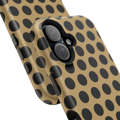 osbina | MagSafe compatible for iPhone | Camel Noir Dots Phone Case | Modern Muse Collection