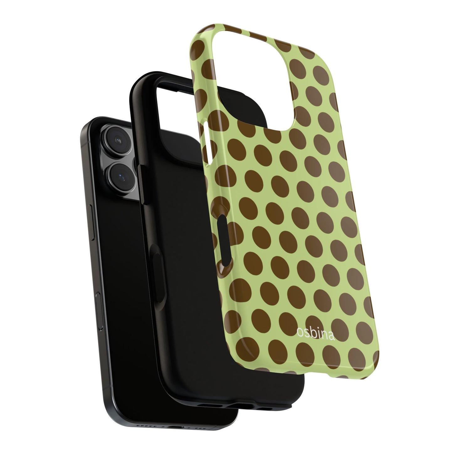 osbina | Chartreuse Cocoa Dots Designer Case