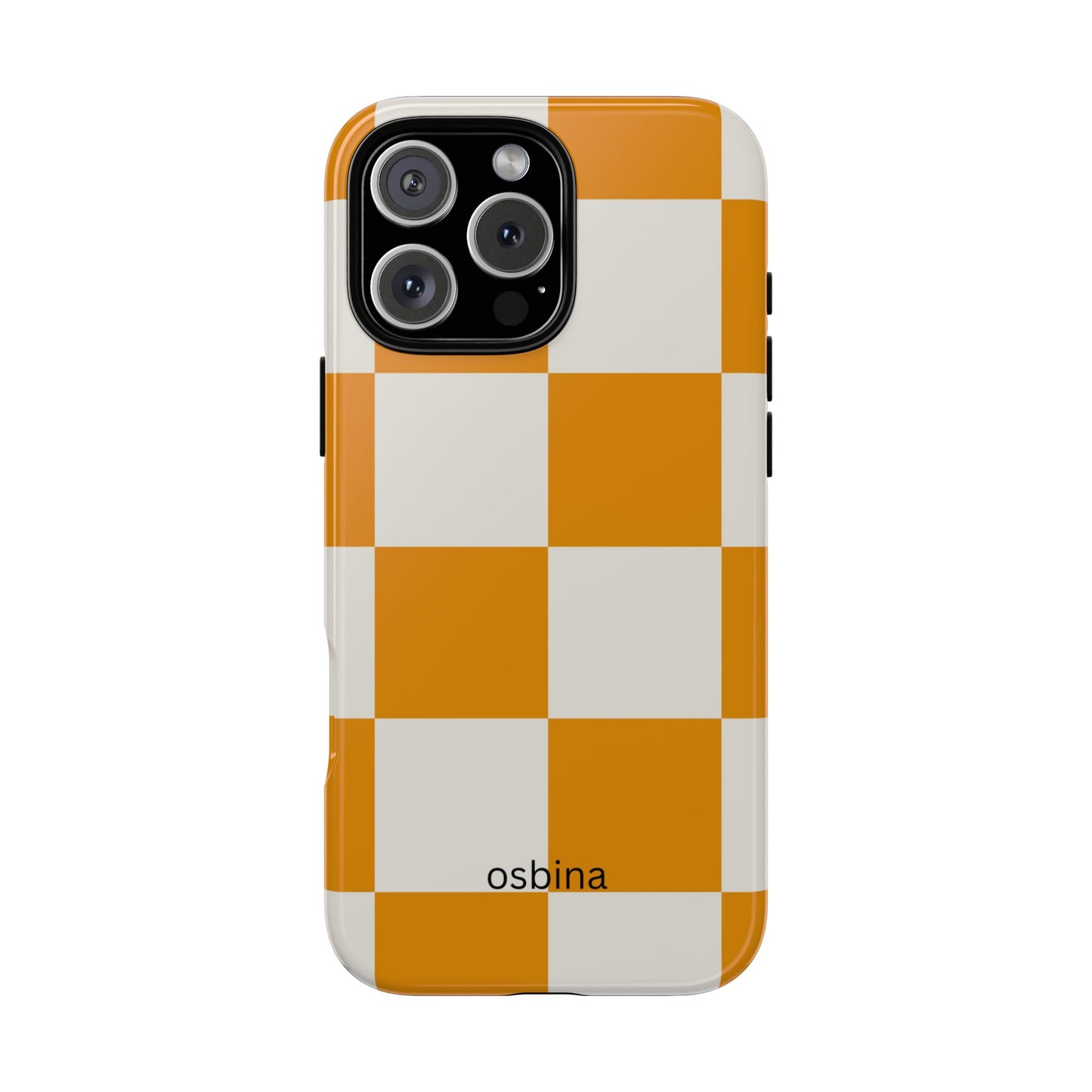 osbina | Check You Out — The Orange + White Check Case | The Season Collective