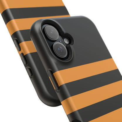 osbina | MagSafe Compatible for iPhone | The Horizon Stripe Case in Black + Orange | The Season Collective