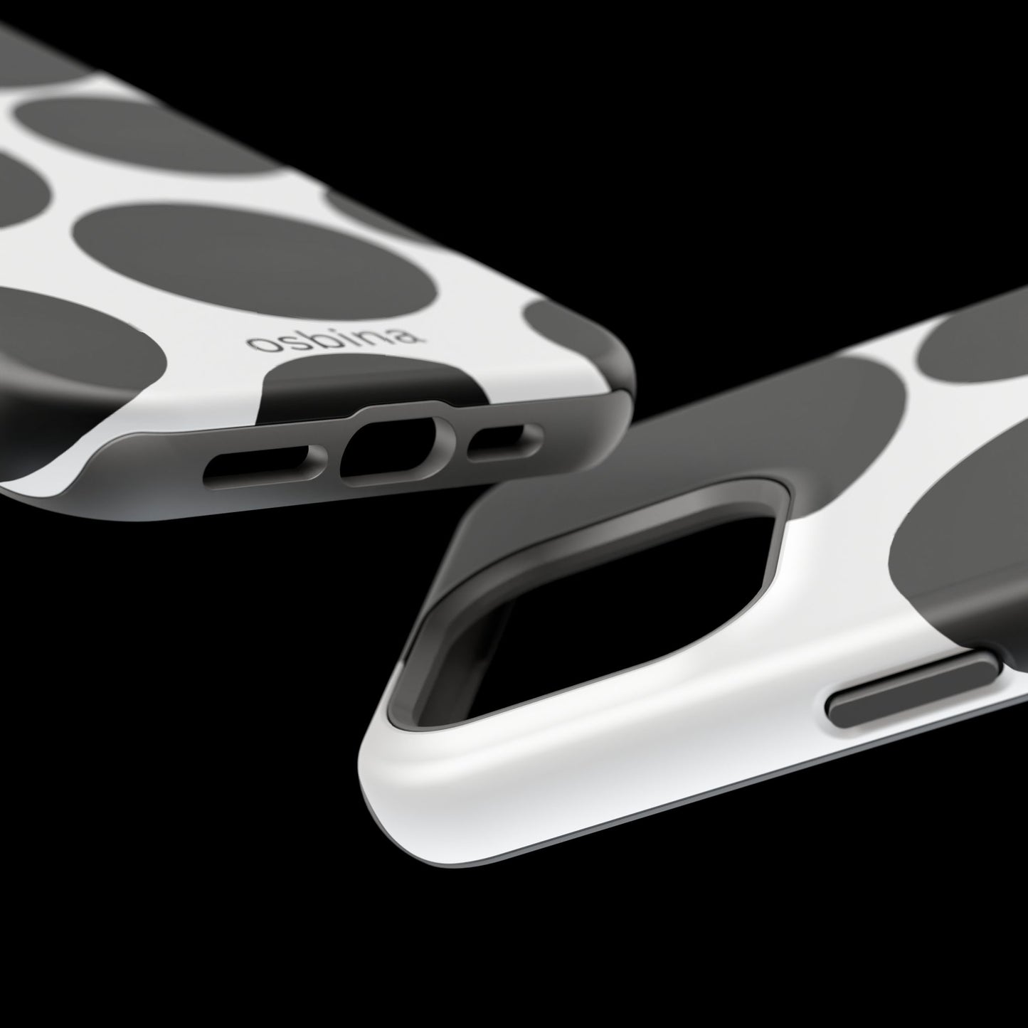 osbina | MagSafe compatible for iPhone | The Noir Bubbles Phone Case | Modern Muse Collection