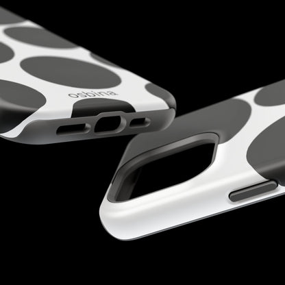 osbina | MagSafe compatible for iPhone | The Noir Bubbles Phone Case | Modern Muse Collection