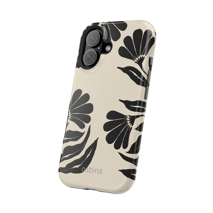 osbina | MagSafe compatible for iPhone | Obsidian Bloom Flower Phone Case | Modern Muse Collection