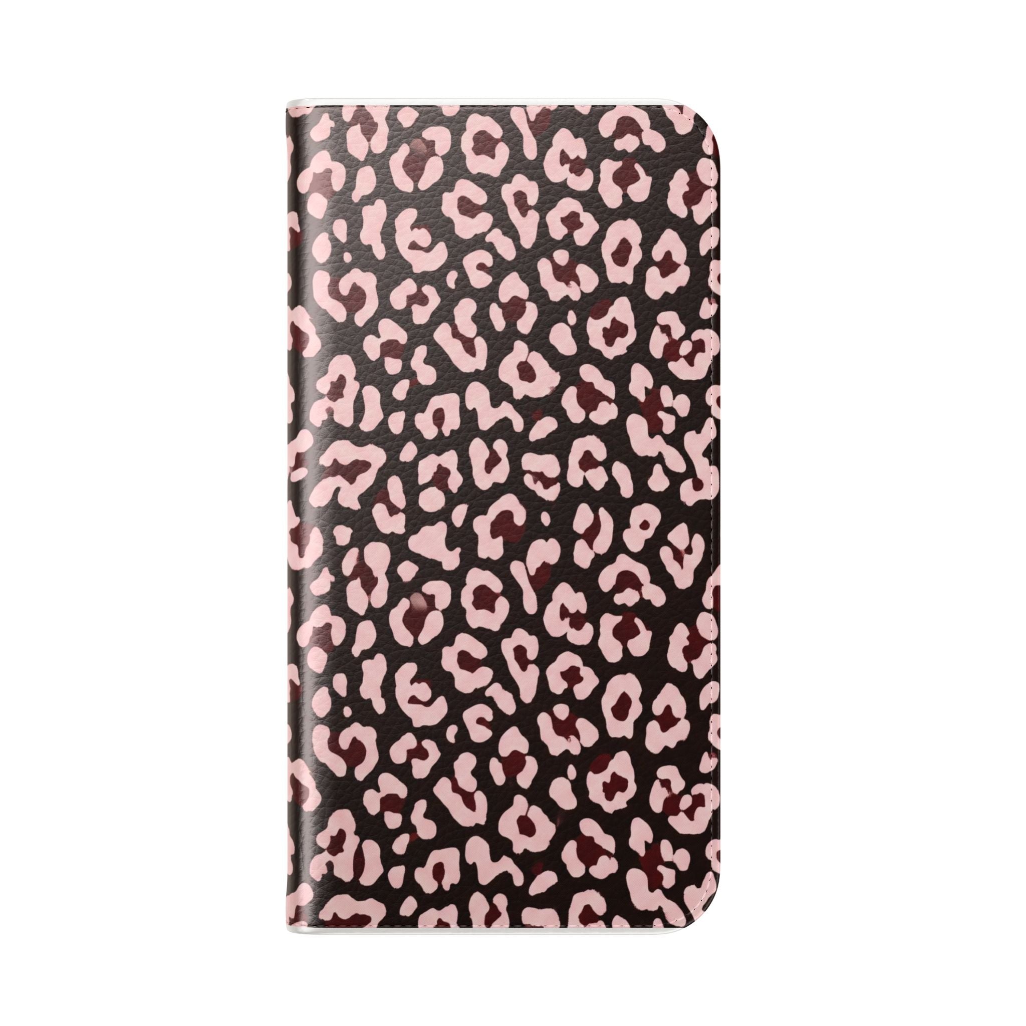 osbina | Wallet Flip Case for iPhone & Samsung | Chocolate Pink Leopard