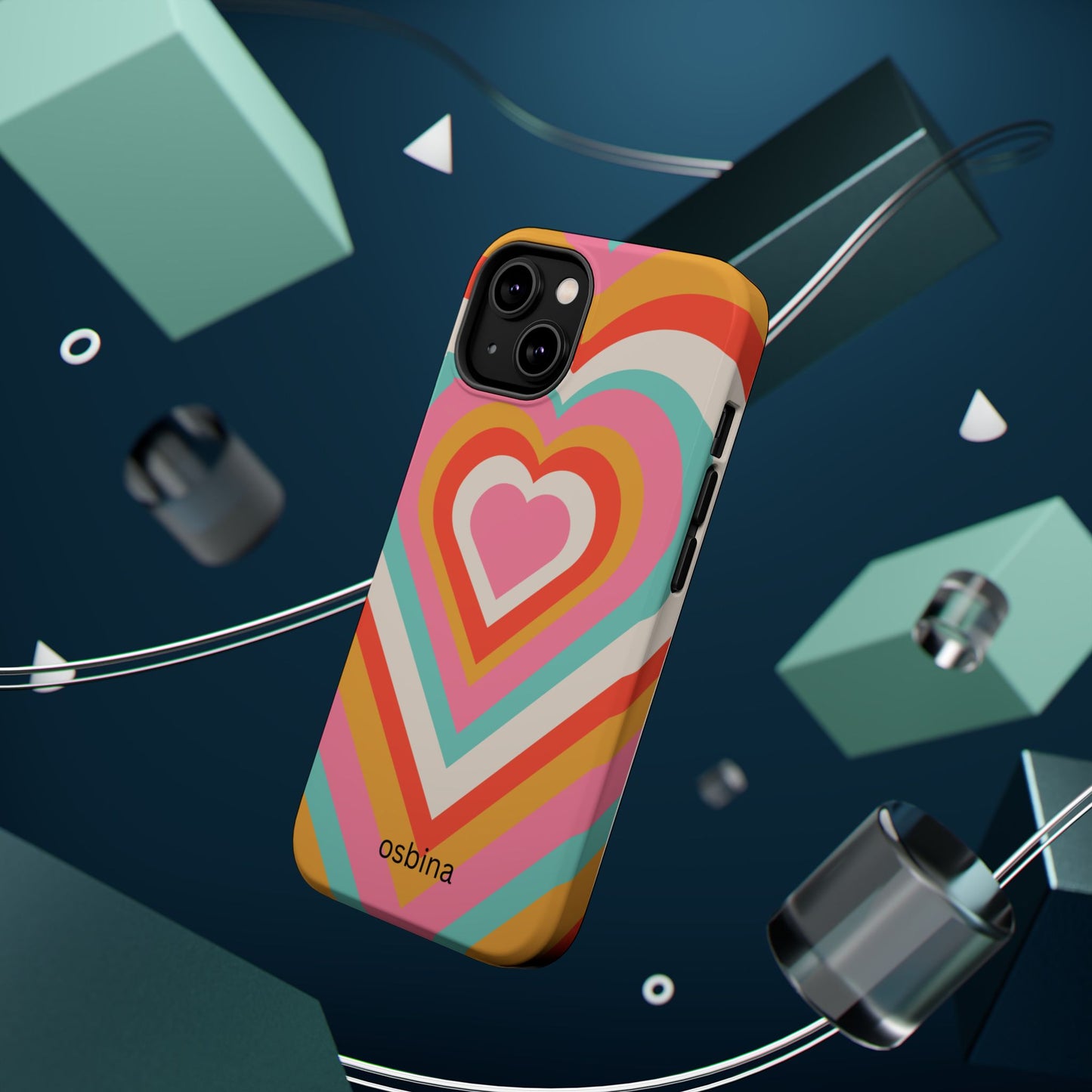 osbina | MagSafe compatible for iPhone | Heart Nouveau Phone Case | Modern Muse Collection