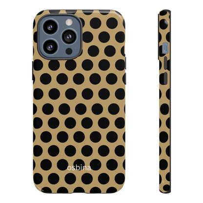osbina | Camel Noir Dots Phone Case | Modern Muse Collection