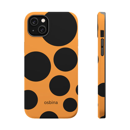osbina | MagSafe Compatible for iPhone | The Bubble Statement Case in Orange + Black | The Season Collective