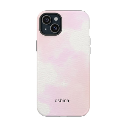 osbina | MagSafe compatible for iPhone | Pink Cotton Cloud Phone Case | Modern Muse Collection